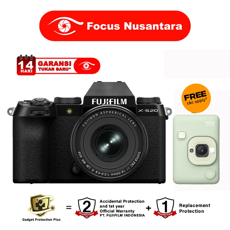 Fujifilm XS20 X-20 Fuji X-S20 Body Only / Kit 15-45mm / Kit 18-55mm Kamera Mirrorless Garansi Resmi