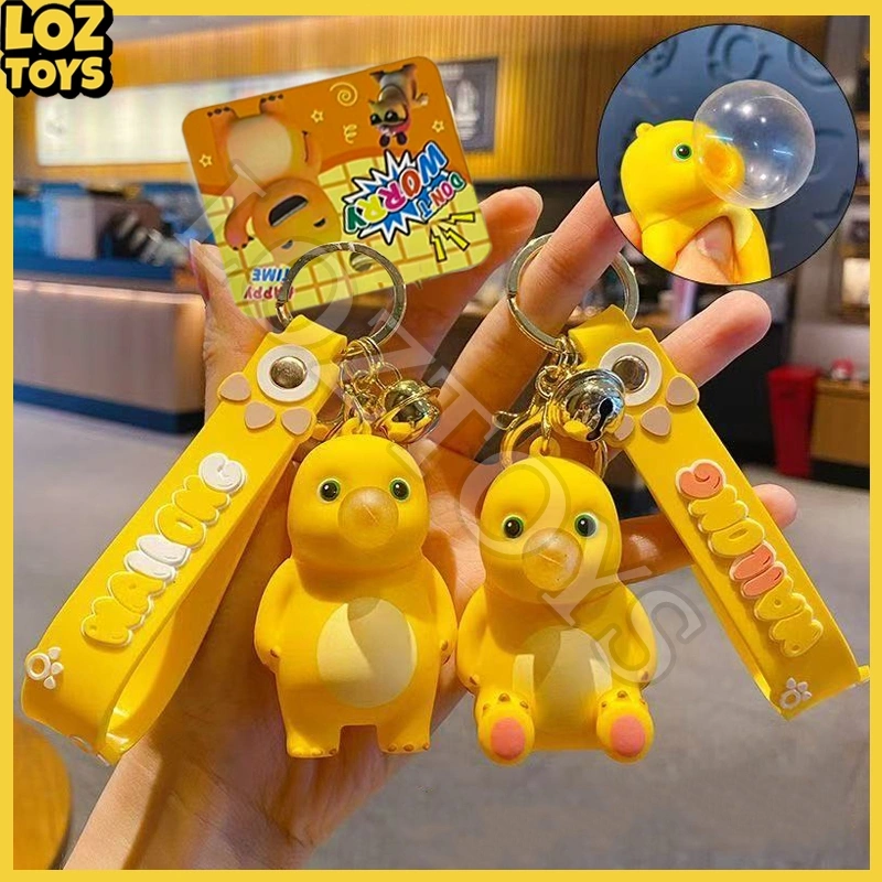 LOZTOYS Nailong Bubble Keychain Desain Lucu Kuning Naga Susu Gantungan Kunci Hadiah