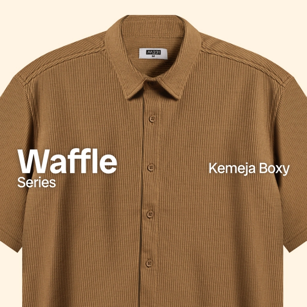 M231 Kemeja Waffle Pola Boxy 1211