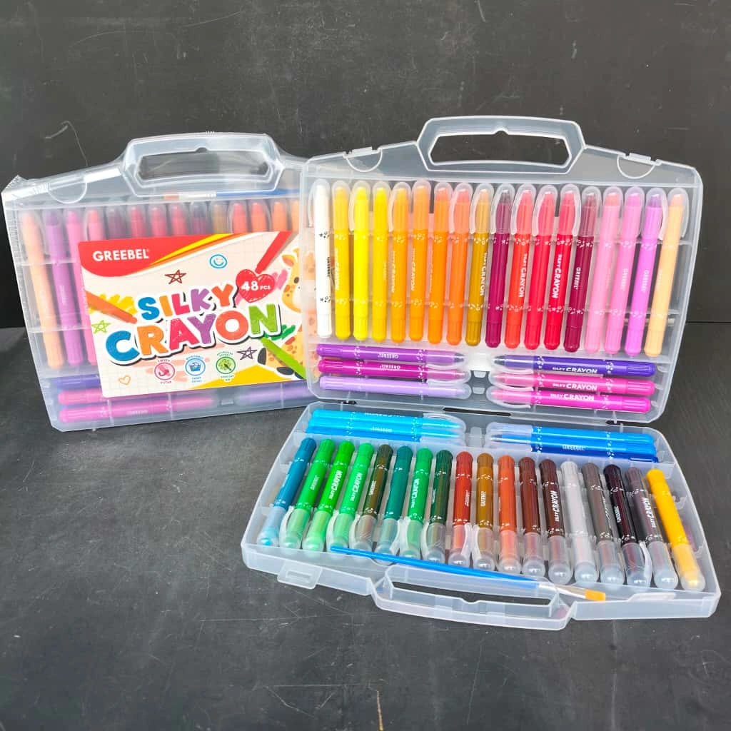 Crayon Oil Pastel Silky Greebel 48 Warna ( Set ) [ Original ]
