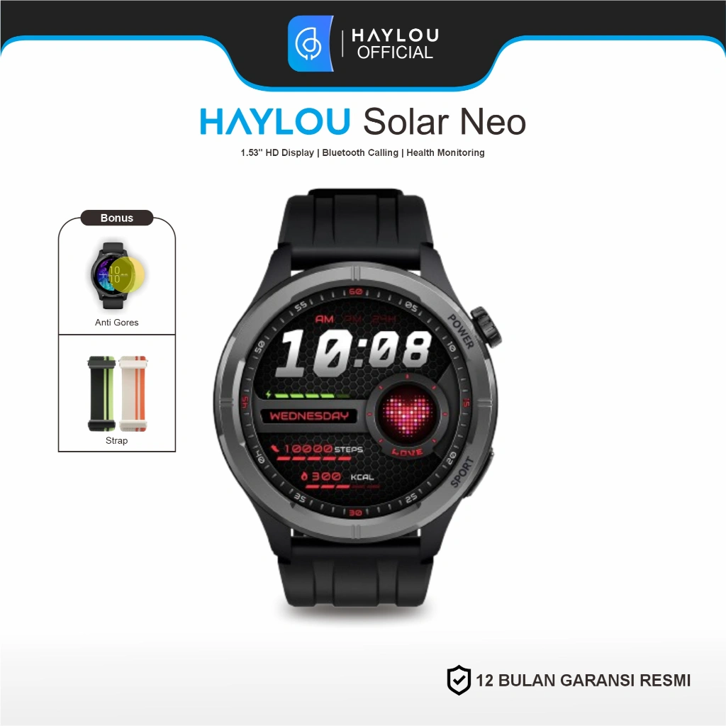 Haylou Solar Neo smartwatch dengan Fitur SpO2 dan Panggilan Telepon via Bluetooth