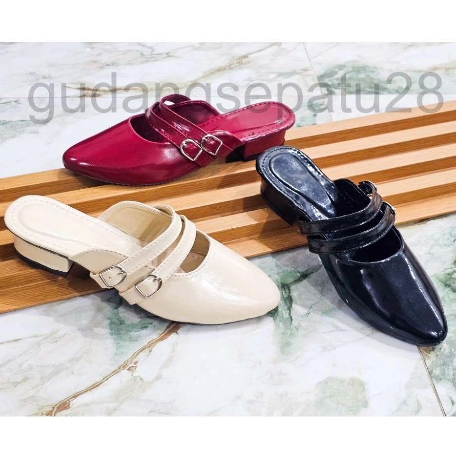 Adiva Sendal Heels 3CM Mules Wanita Terbaru Gs28