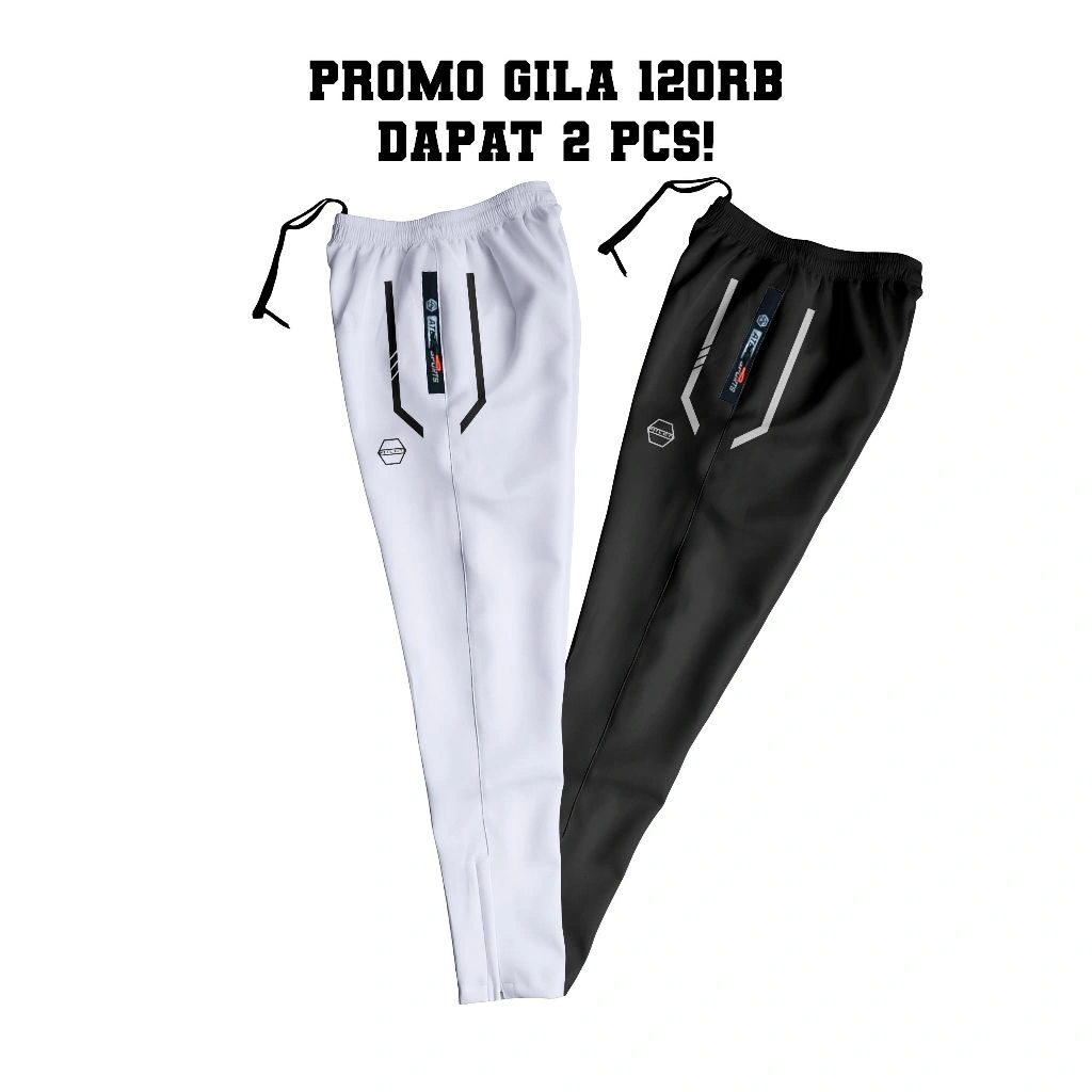 PAKET HEMAT DAPAT 2 PCS  CELANA TRAINING GYM JOGGING MISTY TEBAL ELASTIS - RIZALSPORTGROSIR