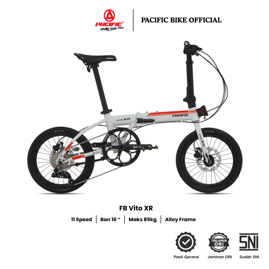 Pacific Sepeda Lipat Remaja dan Dewasa Vito XR Ukuran Ban 16
