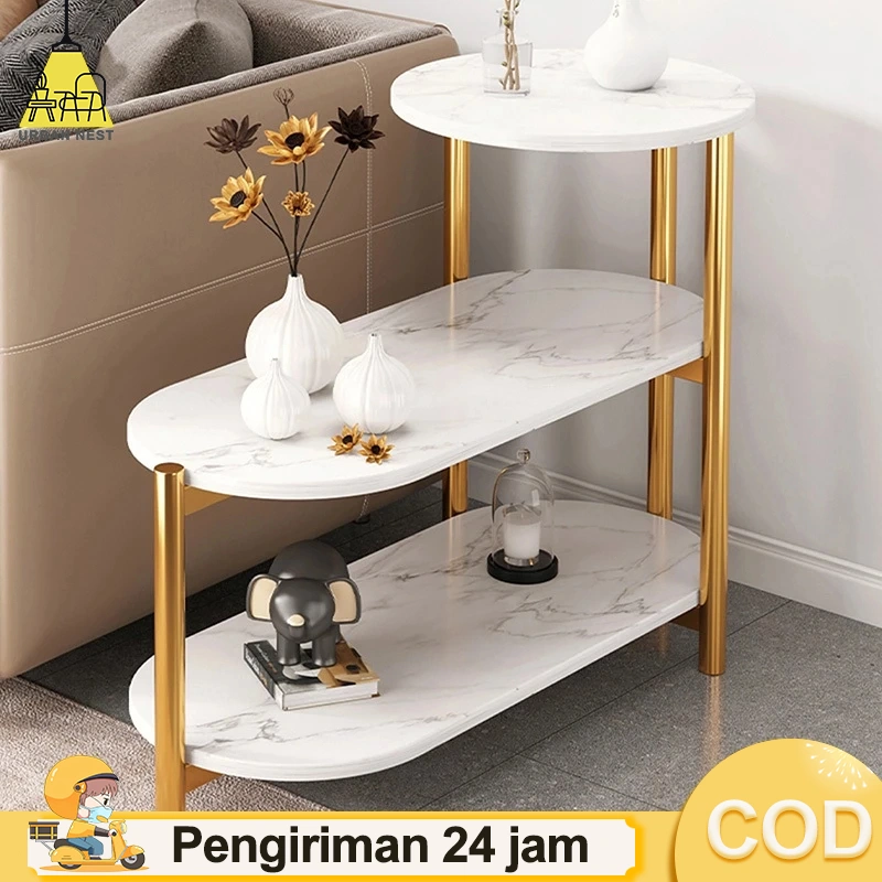 COD Meja Tamu  Meja Kopi Meja Nakas Meja Minimalis  Meja Samping Tiga Tingkat  Meja Teras Meja motif marmer minimalis Meja Coffee Homedecor