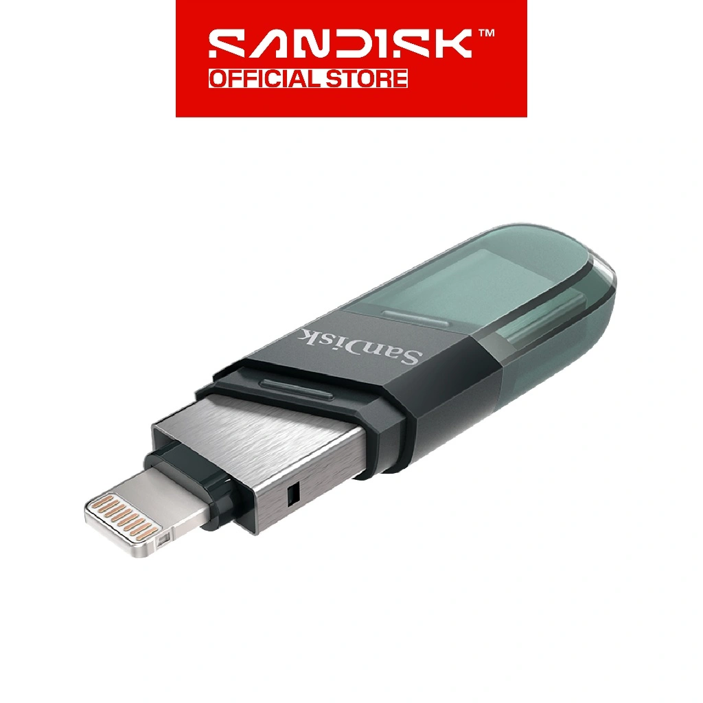 SANDISK iXpand Flip 64GB / 128GB / 256GB Flash Drive OTG Lightning USB 3.1 for iPhone iPad