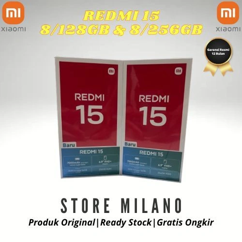 Xiaomi Redmi 15 [8/128GB ~ 8/256GB] | Baterai besar 7000mAh | Garansi Resmi