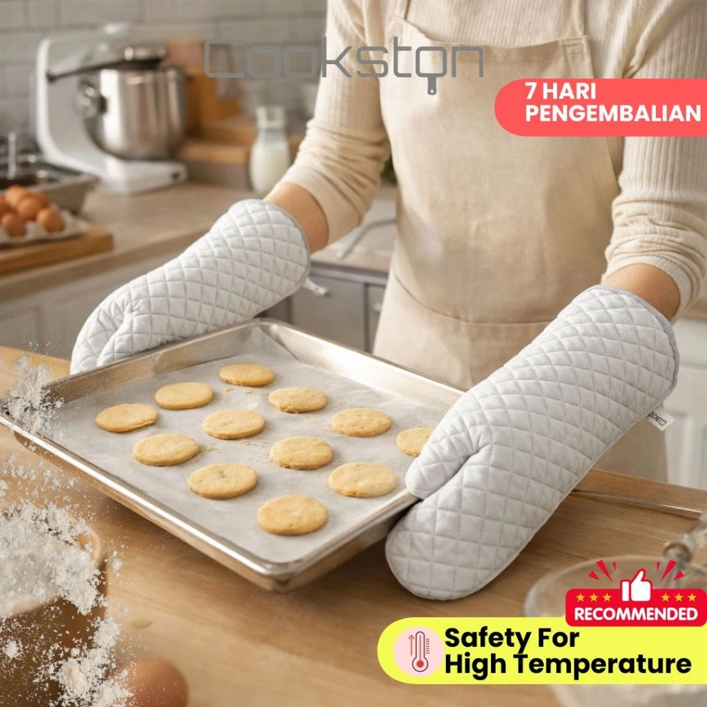 COOKSTON Sarung Tangan Oven Tahan Panas –Oven Mitt 1 Set Isi 2 Pcs
