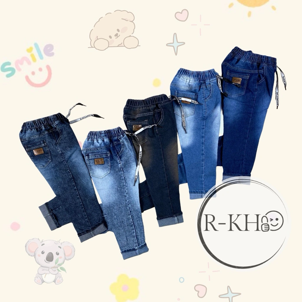 Celana Jeans Anak Panjang  1-10 tahun Unisex Strecth Slim