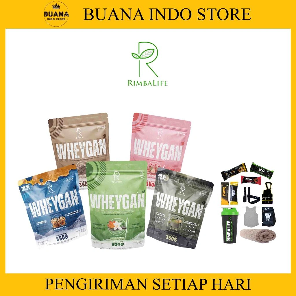 Rimbalife Wheygan Protein with CLA + L-Carnitine 900gram / 2 Lbs High Plant Based Protein Powder