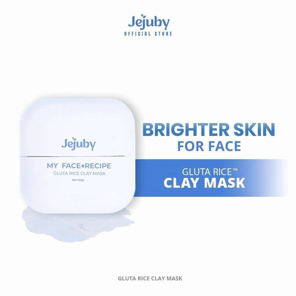 Jejuby Gluta Rice Clay Mask - Masker Pemutih Muka - Bleaching Muka