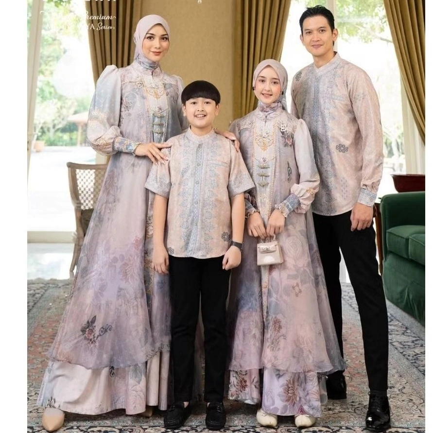 READY SIAP KIRIM ‼️SARIMBIT MAHARAYYA ELDEENA PREMIUM BY ELDEENA SYARI | SARIMBIT LEBARAN 2026| ELDEENA SYARI Gamis Eldeena Maharayya Aid Series Sarimbit Set Family set by Eldeena Rhyn Kayana