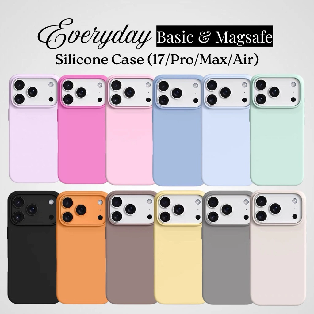 WODECASE iPhone 17 Case - Everyday Basic and Magsafe Silicone Case untuk 17 Pro Max Air