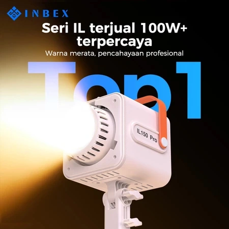 INBEX IL150Pro Lighting Studio Kit Lampu Konten & Live Streaming Photography with CRI 95 dan suhu warna (2700K-7500K)