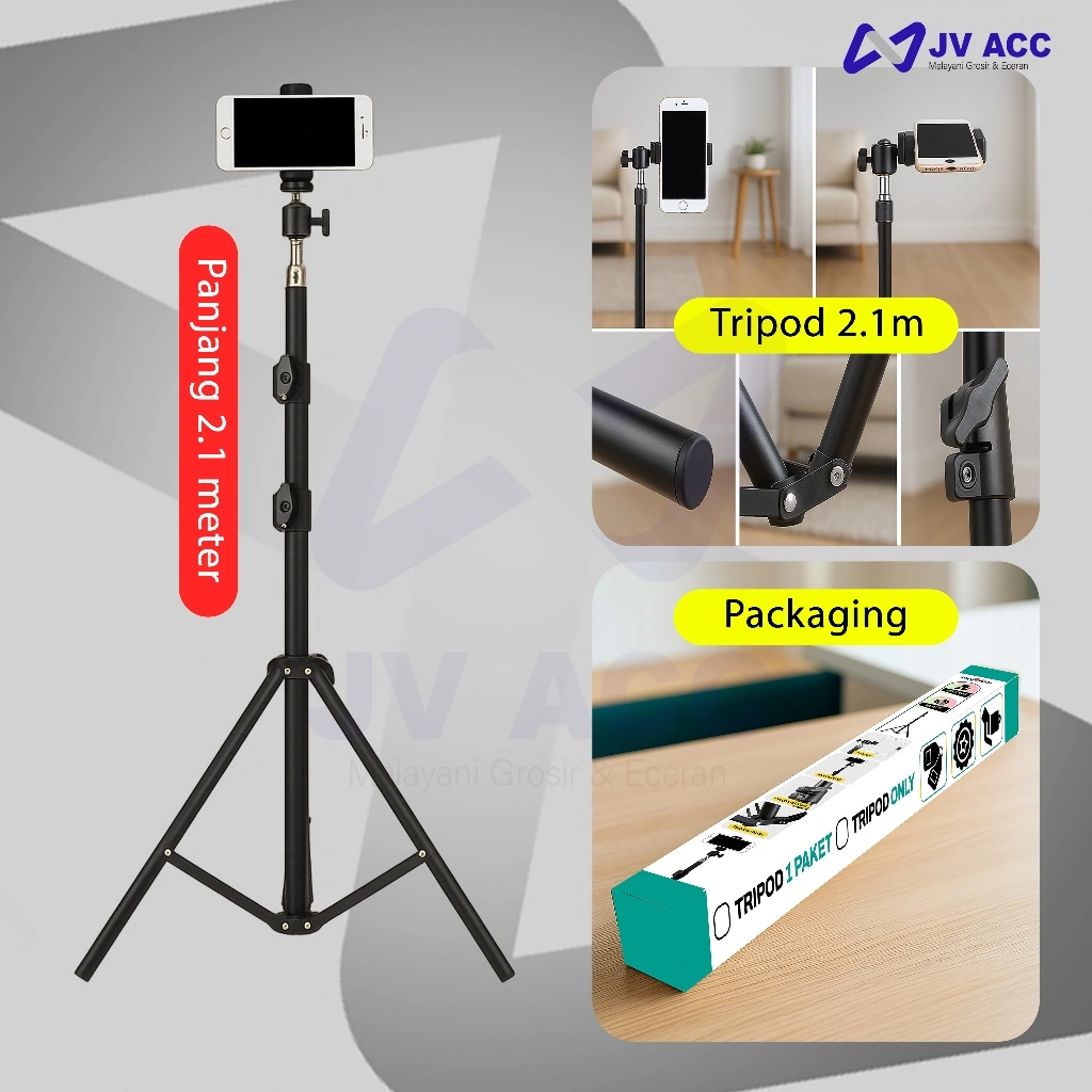 NANVAN TRIPOD 2.1M PHONE STAND HOLDER HP / ACTION CAMERA