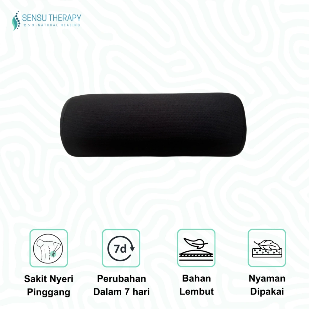 Sensu Memory Foam Roller Foam | Bantal Roll Terapi Pinggang Belakang