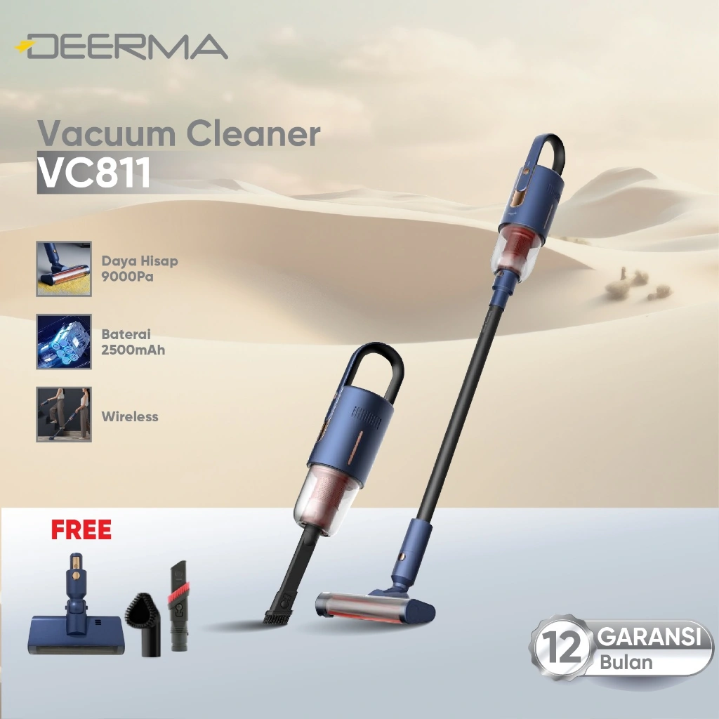 Deerma VC811  Cordless Vacuum Cleaner Portable Handheld Penyedot Debu
