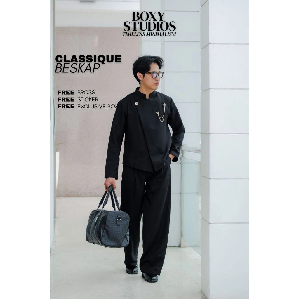 Beskap Modern CLASSIQUE Free Bross Metal By Boxy Studios Kemeja Panjang