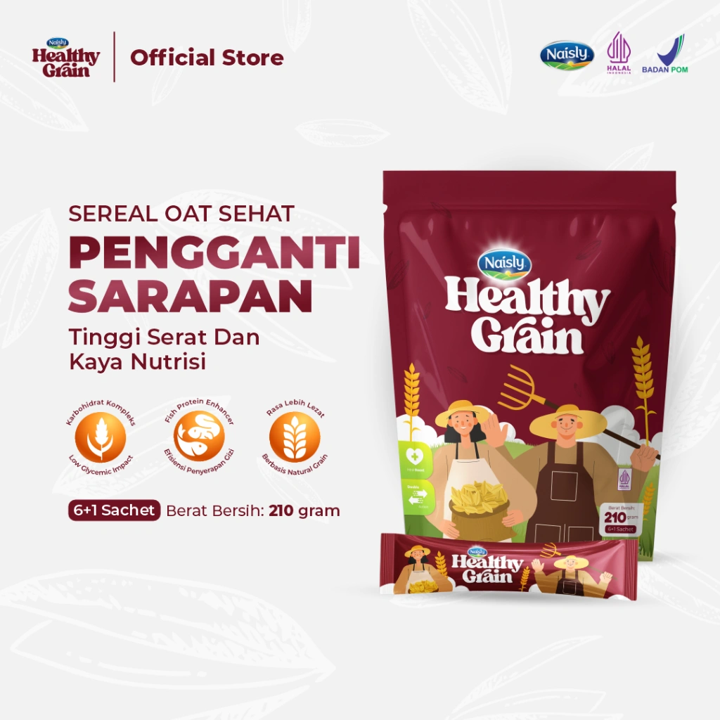 HealthyGrain Sereal Oat Sehat Membantu Menurunkan Hipertensi 1 Pouch