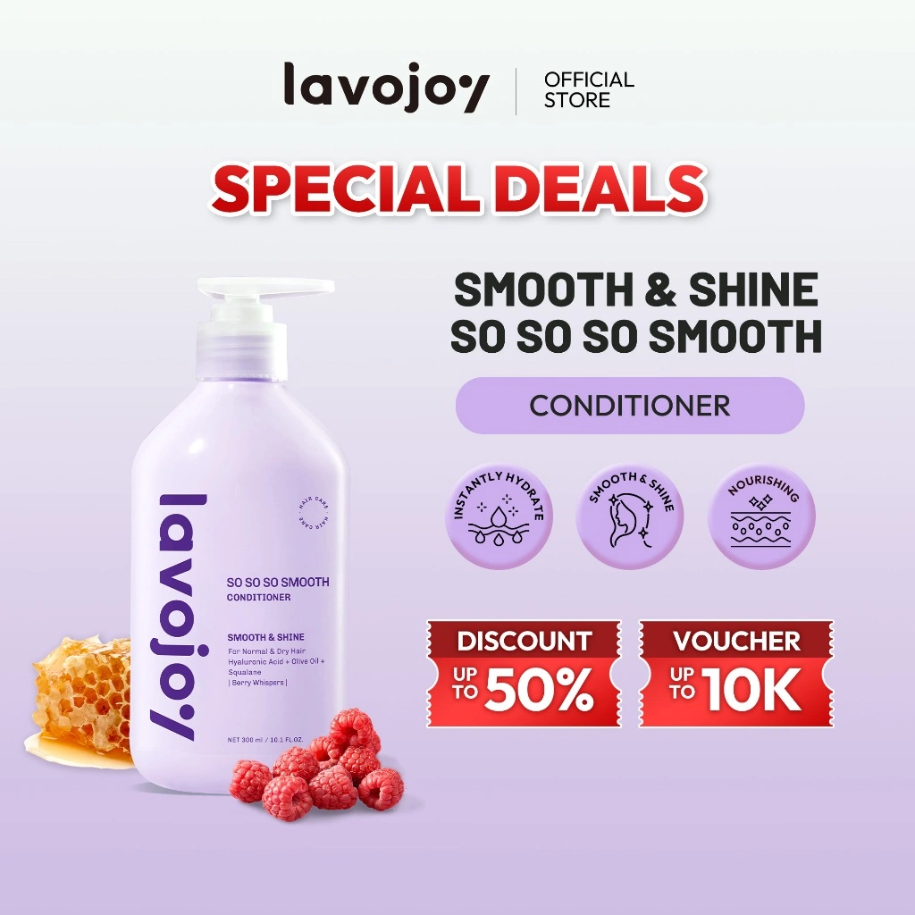Lavojoy So So So Smooth Conditioner | Kondisioner Mengurangi Rambut Kusut | Mengkilaukan Rambut | Menutrisi Rambut | Menghaluskan Rambut