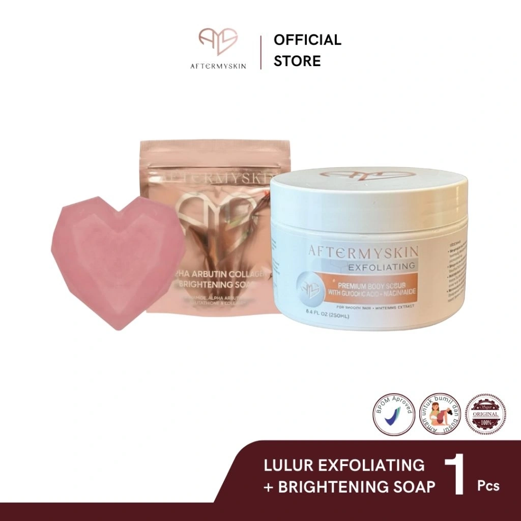 AFTERSKIN - Aftermyskin Bundling Lulur Pengantin + Sabun | Bodycare Racikan Happy Asmara