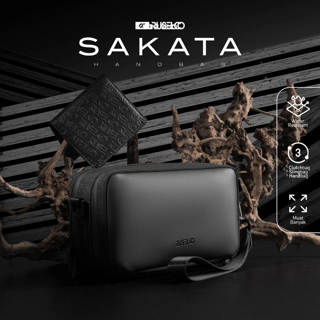 RUSELCO I Handbag Sakata Exclusive Tas Clutch Pria Multifungsi Simple