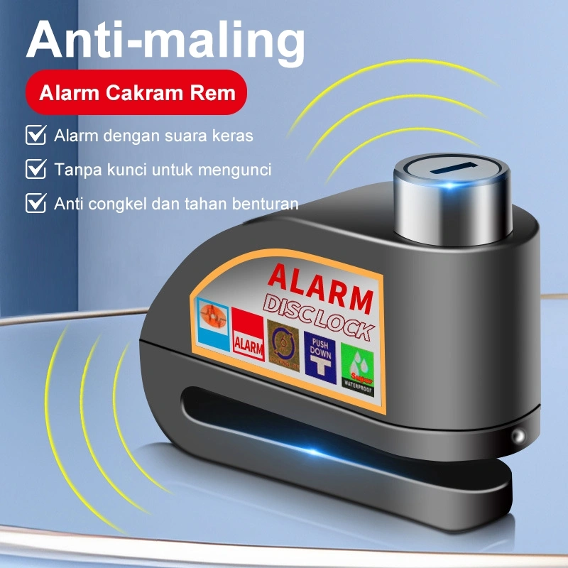 Alarm Disc Lock Gembok Alarm Motor Gembok Cakram Motor Anti Maling 8305