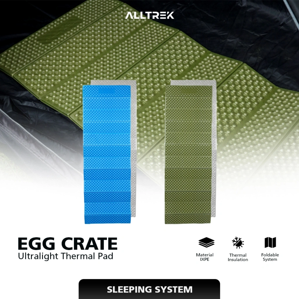 ALLTREK Matras Tidur Lipat Matras Duduk Single Egg Crate IXPE Karpet outdoor Portable Ultralight Hiking/Camping