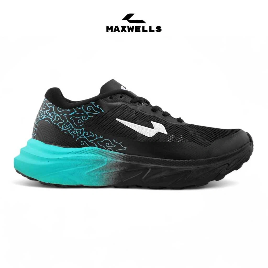Logic x Maxwells - Iconic Hitam Toska Hijau Sepatu Running TrailRun Joging Lari Pria Wanita