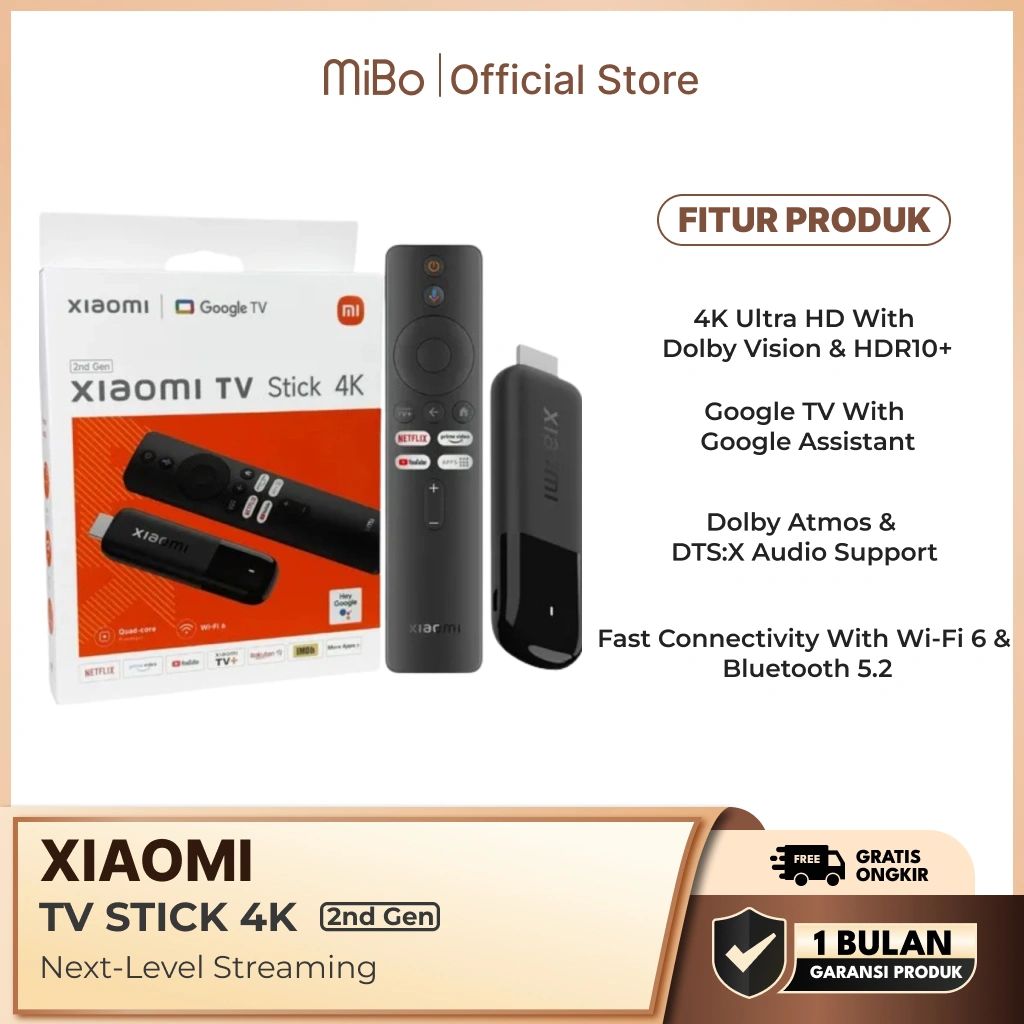 Xiaomi TV Stick 4K Gen 2 Google TV WiFi 6 Dolby Atmos