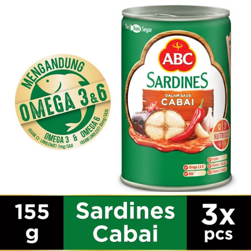 ABC Sarden Saus Cabai 155 g - Multi Pack 3 pcs