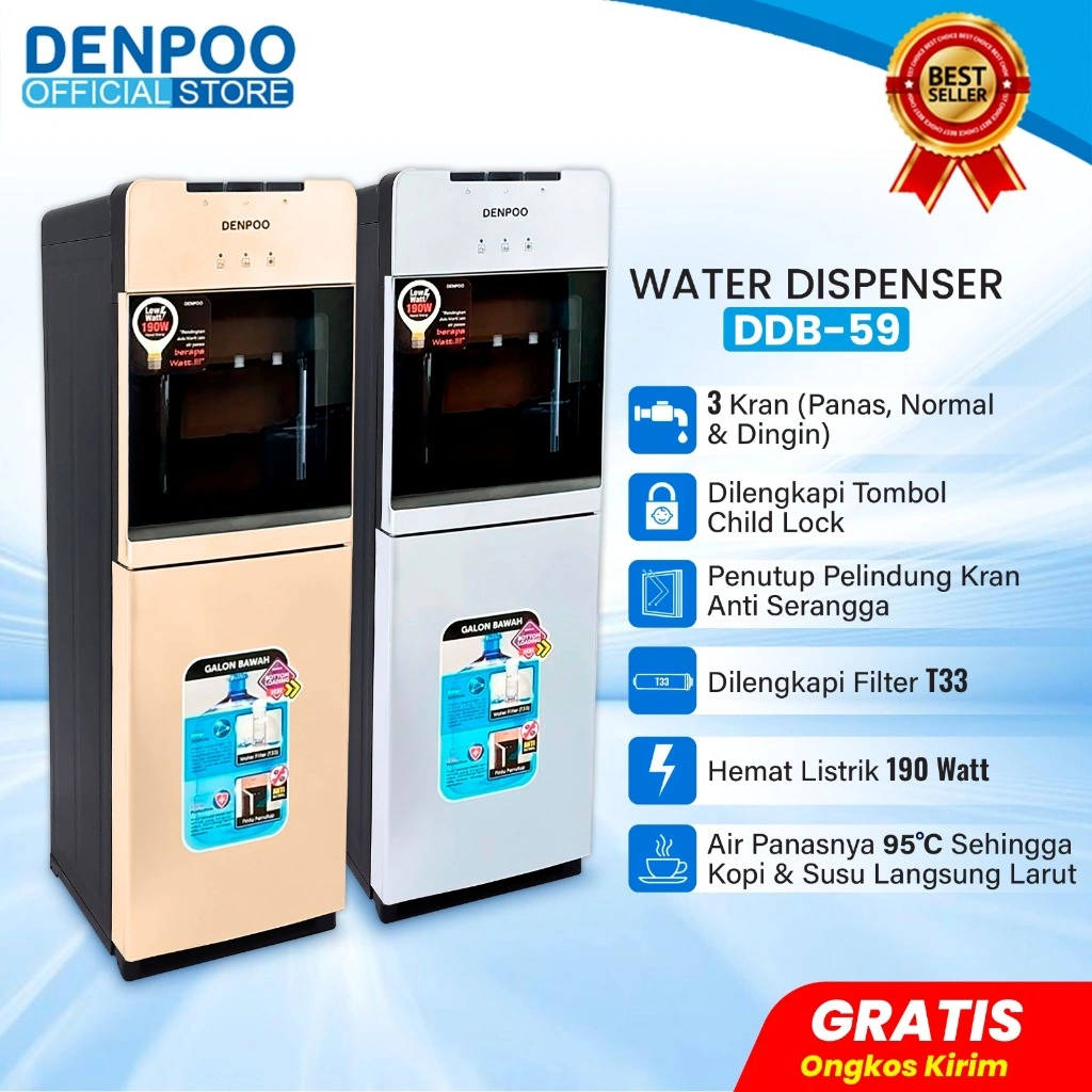 Denpoo Dispenser Aquazone Filter DDB 59 Non Kompressor