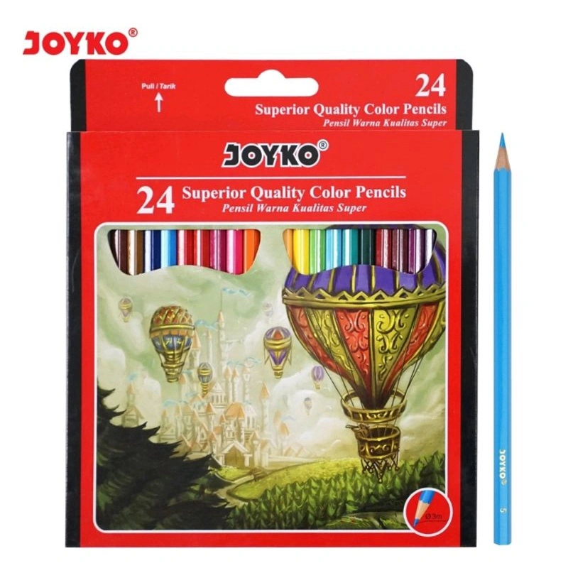 Pensil Warna Panjang 24 Warna Joyko CP-101 Color Pencils 24 W