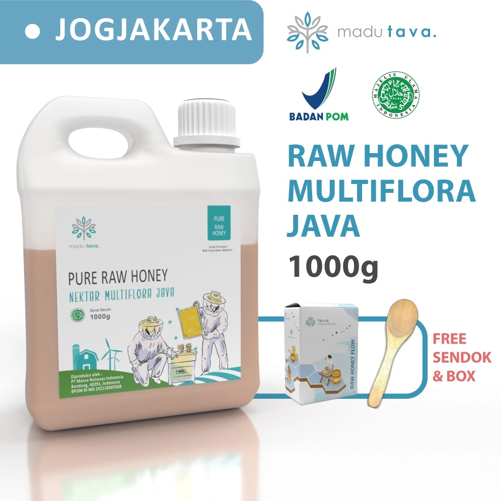 Madu Murni Asli Tava Nektar Multiflora Java 1kg Grade A 100% Alami Pure Natural Raw Honey