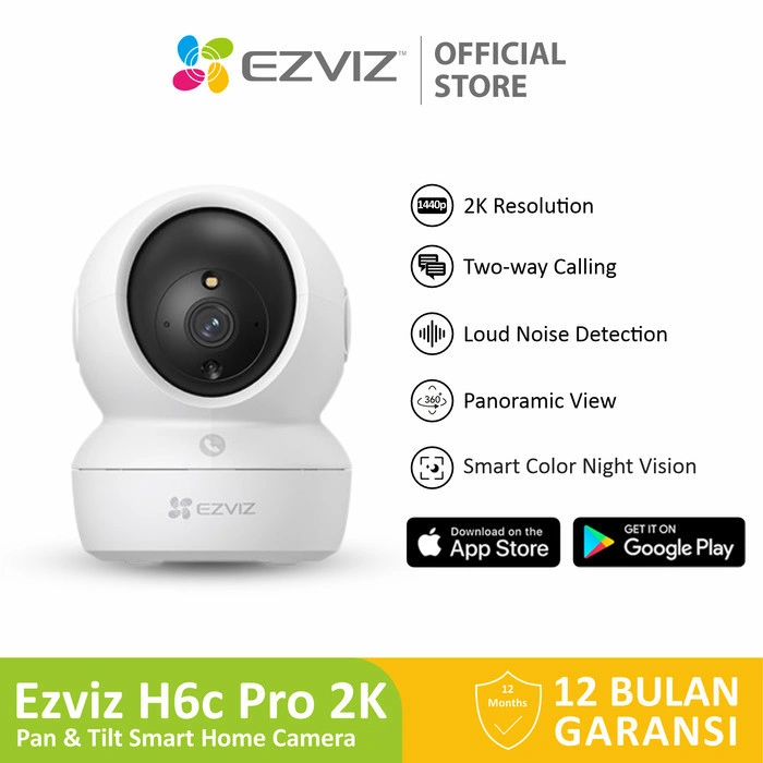 Ezviz H6c Pro 2K 3MP Smart Wifi Pan Tilt IP Camera CCTV Indoor