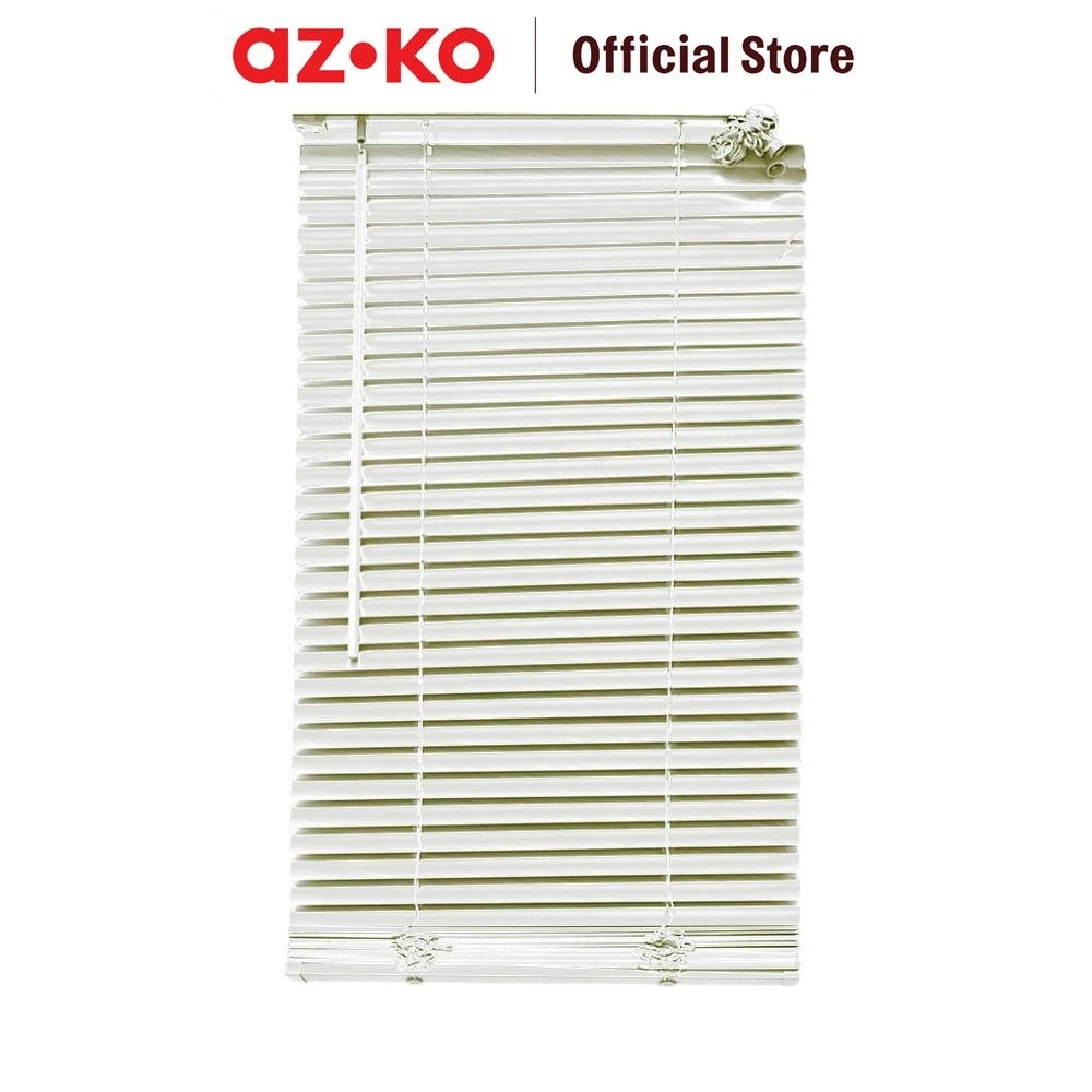 AZKO Forhom 60x180 cm Venetian Blinds 25 Mm - Putih Tirai Penutup Roll Kerai Hordeng Gulung Penghalau Cahaya Aksesoris Jendela