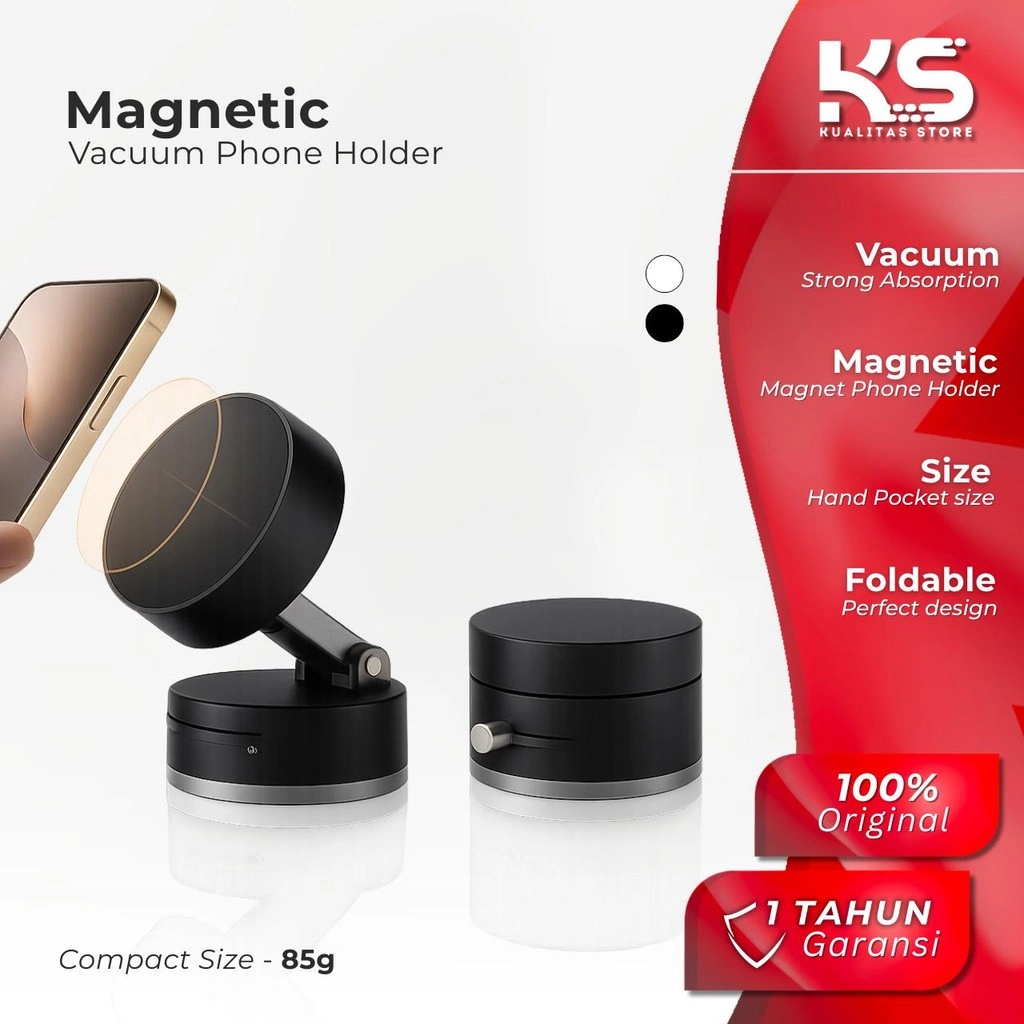 Magnetic Vacum Stand Holder Foldable Mini Size Strong Magnet Phone Holder HP Hisap Kuat Kokoh