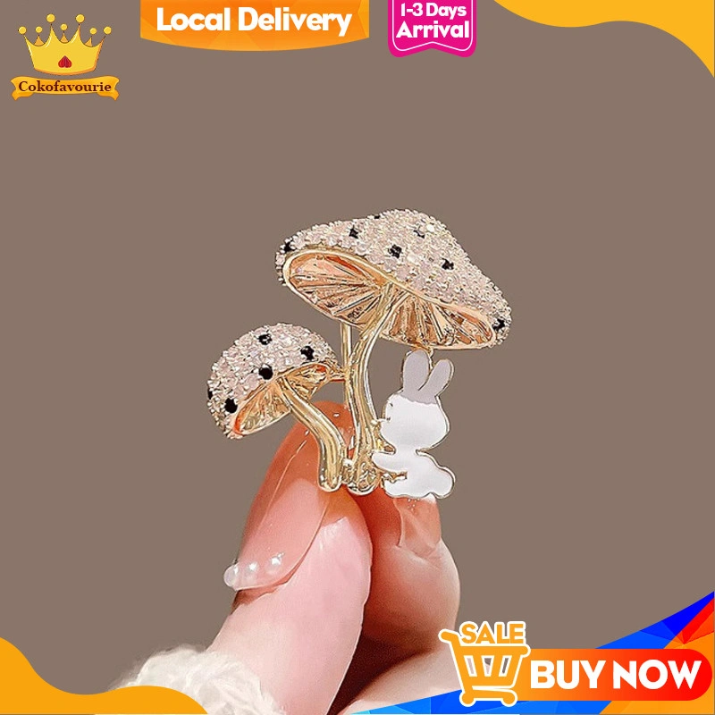 COD Bros Pin Jamur Bentuk Lucu Bros Unik Kecil Bros Hewan Kelinci Serbaguna Bros Import Accesoris