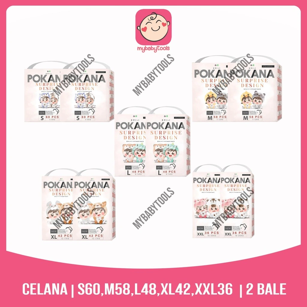 BUNDLE 2 POKANA PANTS MEGA PACK POPOK CELANA S60 M58 L48 XL42 XXL36 / S 60 M 58 L 48 XL 42 XXL 36 SU