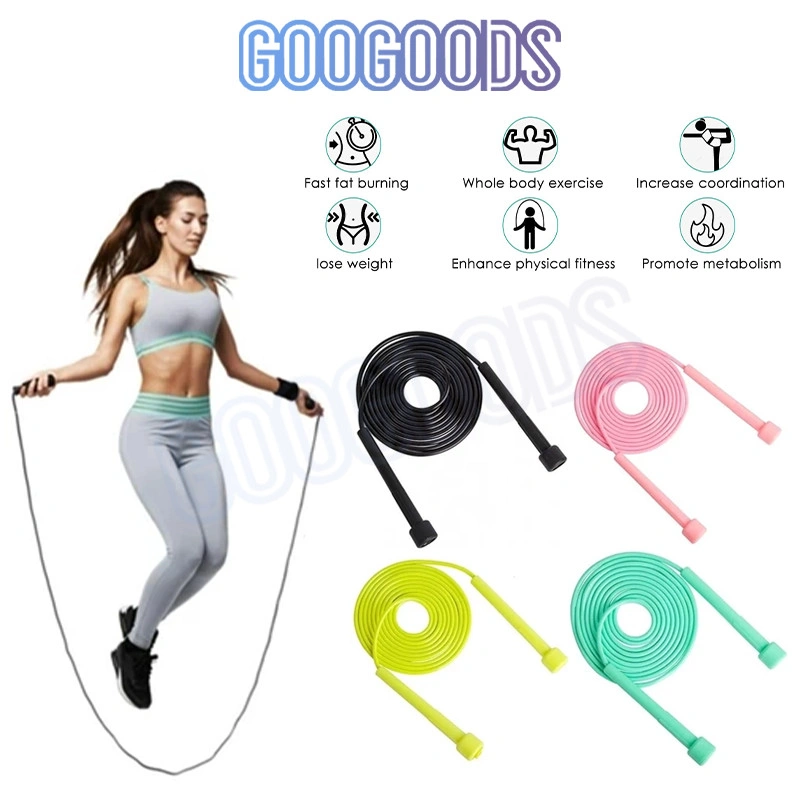 Tali Skipping PVC 2.8M Jump Rope Lompat Tali 280cm Active 280 CM Olahraga Pemula Pelatihan Kardio Kebugaran Bergerak 2,8 Meter