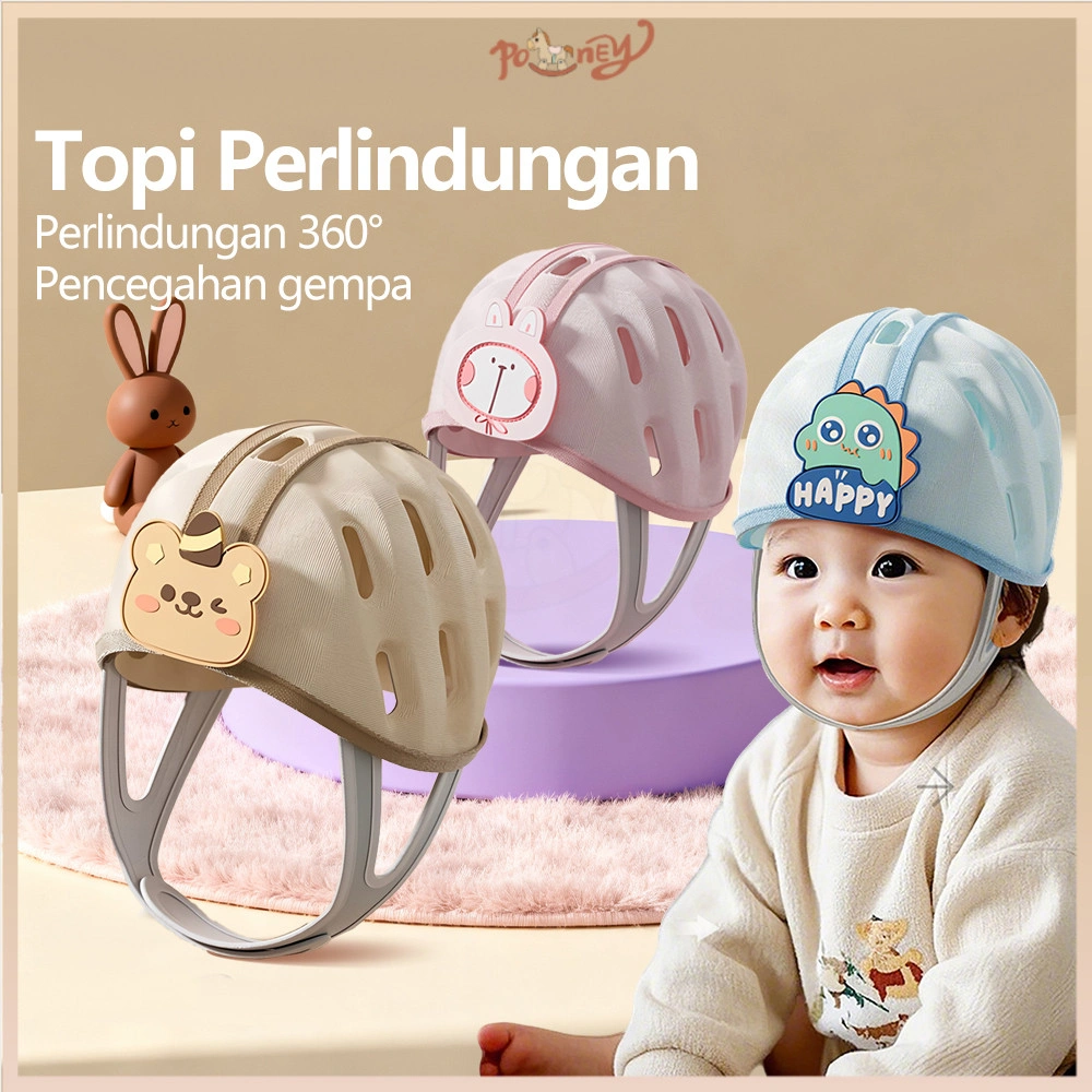 Poney Helm Bayi Head Protector Helm Baby Anti Jatuh Head Safety Helmet Anti Tabrakan