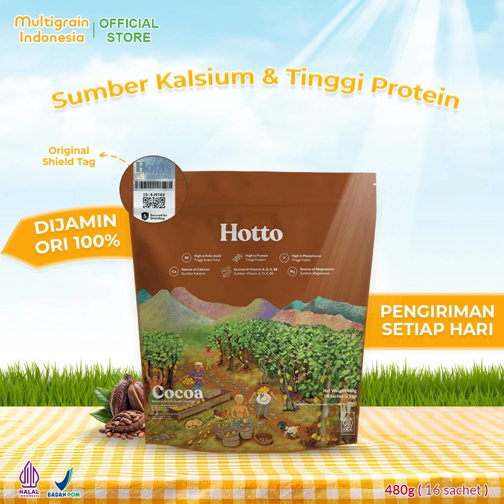 Hotto Cocoa Multigrain with Dark Cacao 1 Pouch