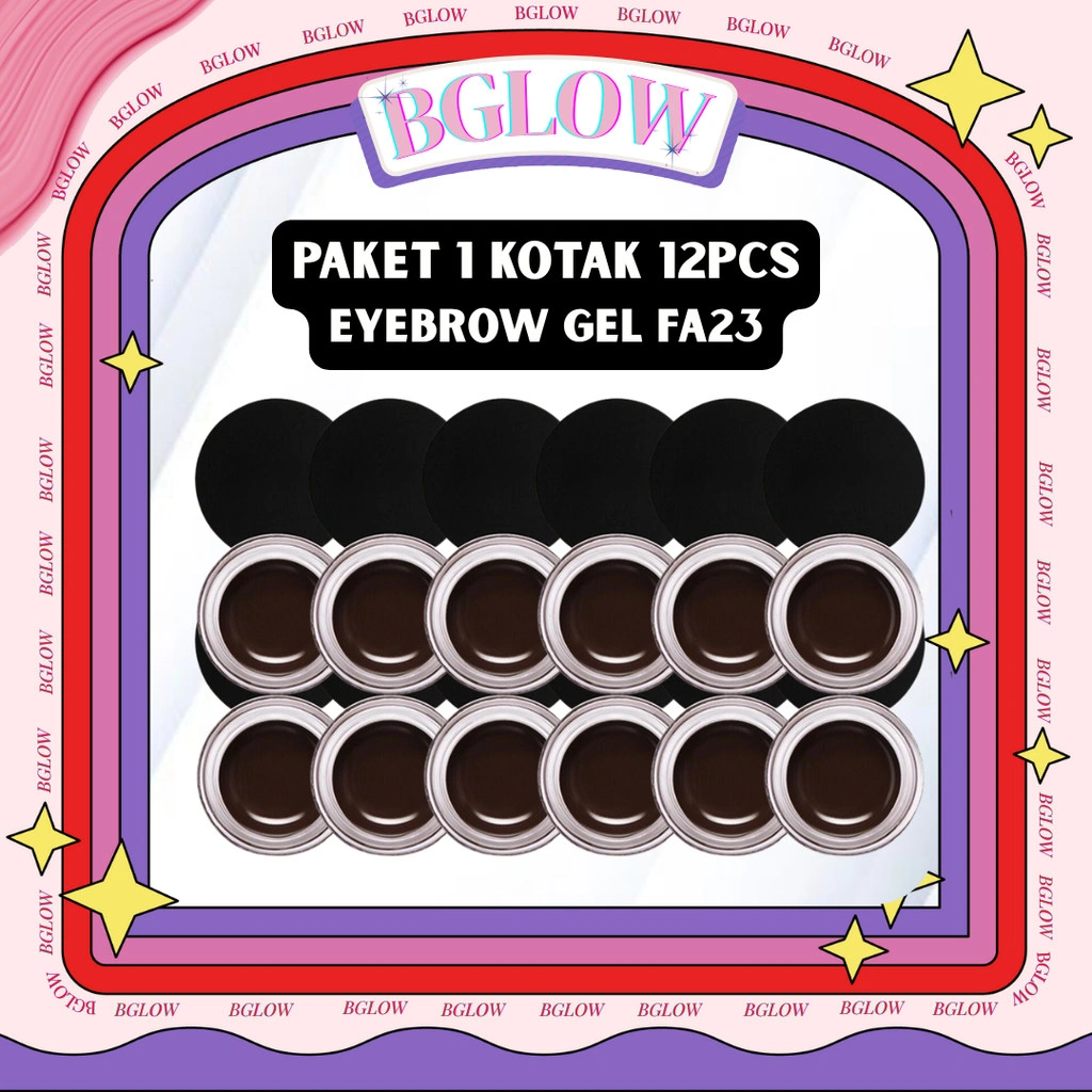 [ISI 12PCS] FOCALLURE BUNDLE EYEBROW FA23 BROW GEL 1 KOTAK | Pomade Alis Tahan Air Kosmetik Mata Dengan Brush Tahan Lama BGLOW BEAUTYGLOWING