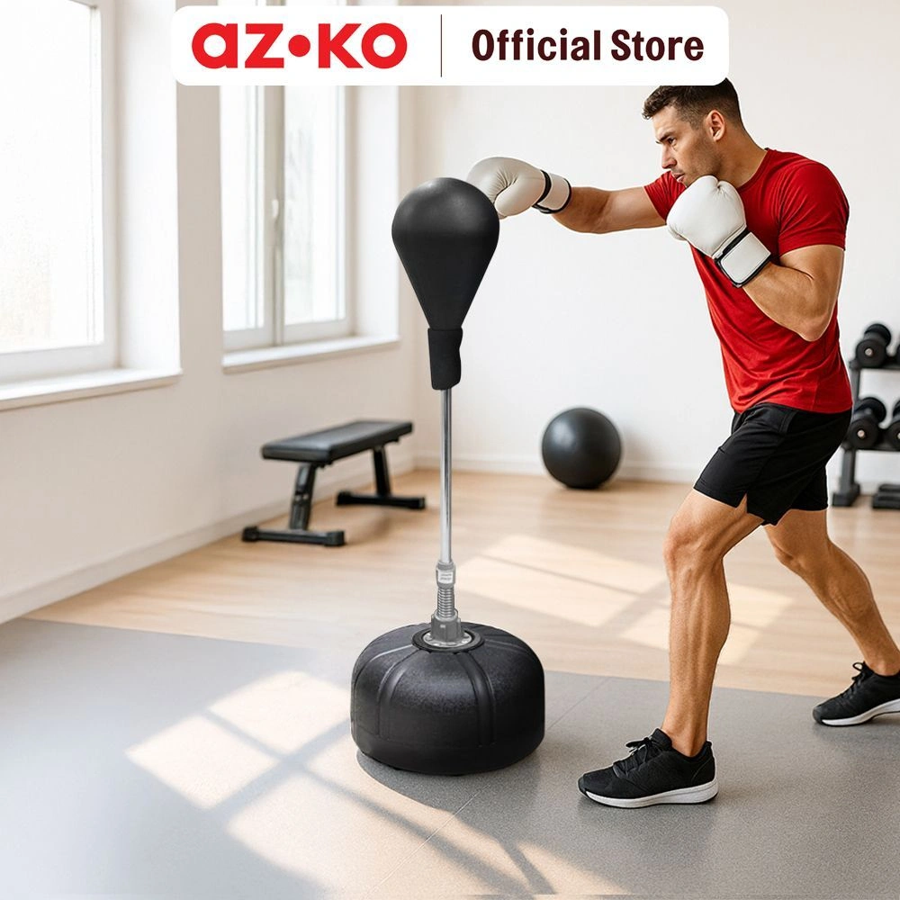 AZKO Berwyn Samsak Tinju - Hitam Punching Bag Perlengkapan Bela Diri Peralatan Boxing Dan Muaythai Tas Tinju