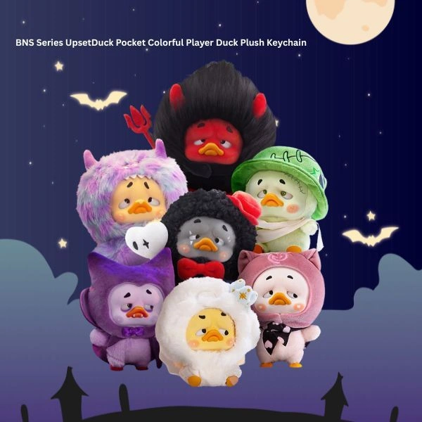 BNS Series UpsetDuck Pocket Colorful Player Duck Plush Keychain