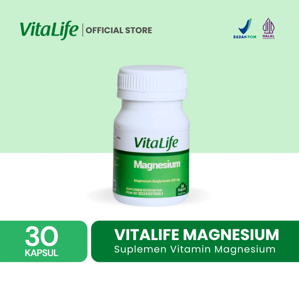 Vitalife Magnesium Bisglycinate 500mg - 30 kapsul