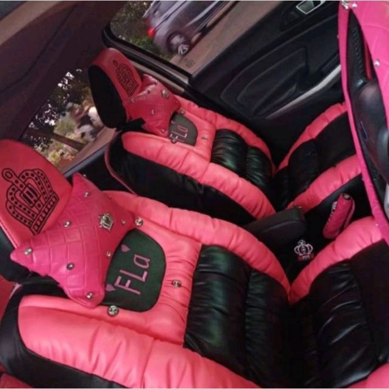 Cover jok mobil 3 baris full set * Avanza, Xenia, Sigra, calya, dll motif sofa