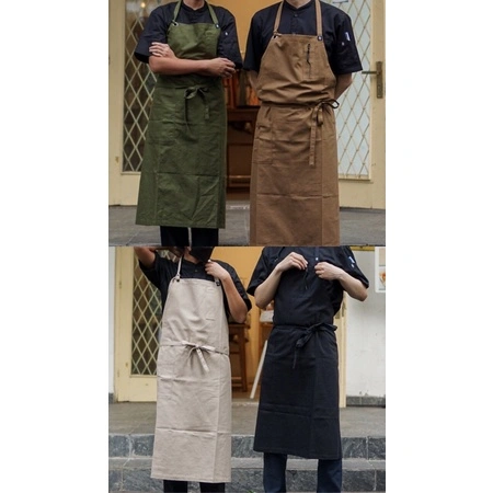 Casual Canvas Apron / Chef Apron / Kitchen Apron / Aksara Apron / Celemek Dapur