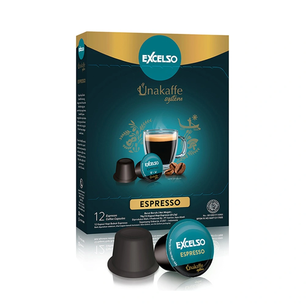 Excelso Unakaffe Kopi Kapsul Espresso (12 Pod / 6.5 Gram)