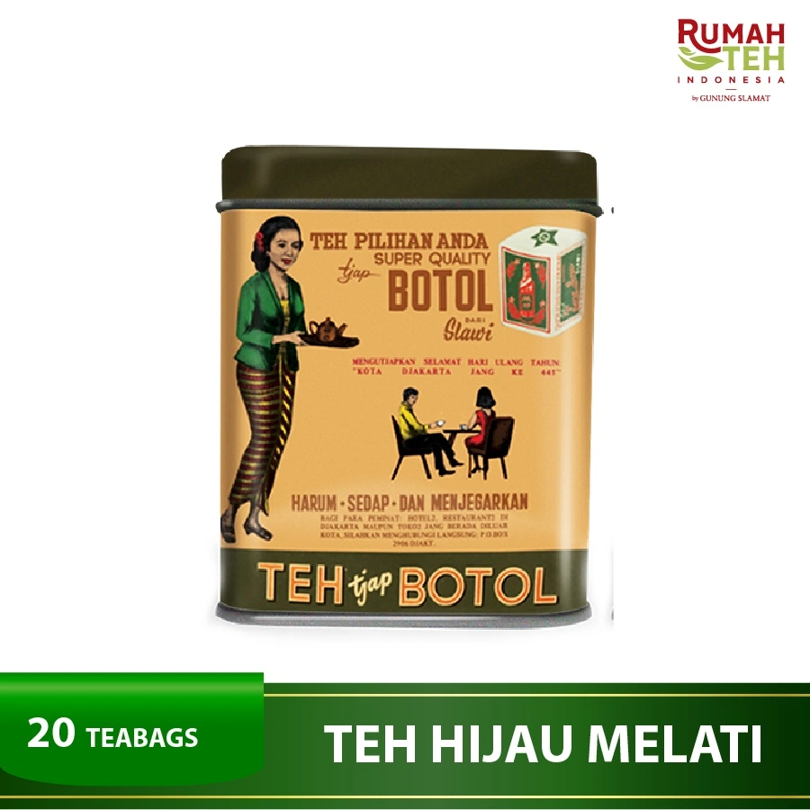Teh Celup Cap Botol Hijau Aroma Melati Vintage 20 Bags - Floating Bag